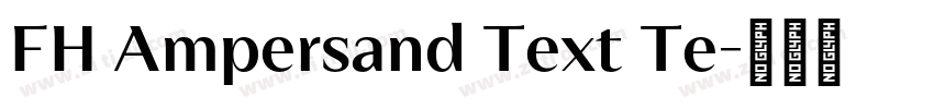 FH Ampersand Text Te字体转换